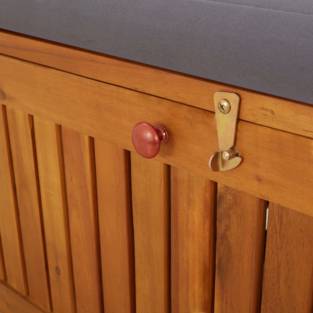 Banco de almacenaje Fels exterior madera de acacia 84x148x62 cm