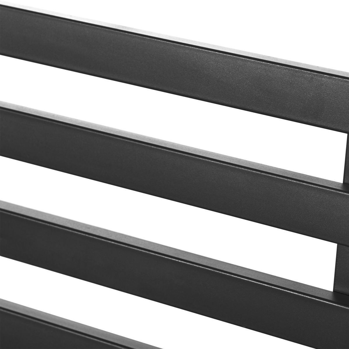 Banco de jardín Lago Outsunny 2 plazas 240kg negro 82x127x58 cm detalle