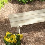 Banco de jardín Matine Outsunny 2 plazas 220kg natural 45x130x38 cm detalle