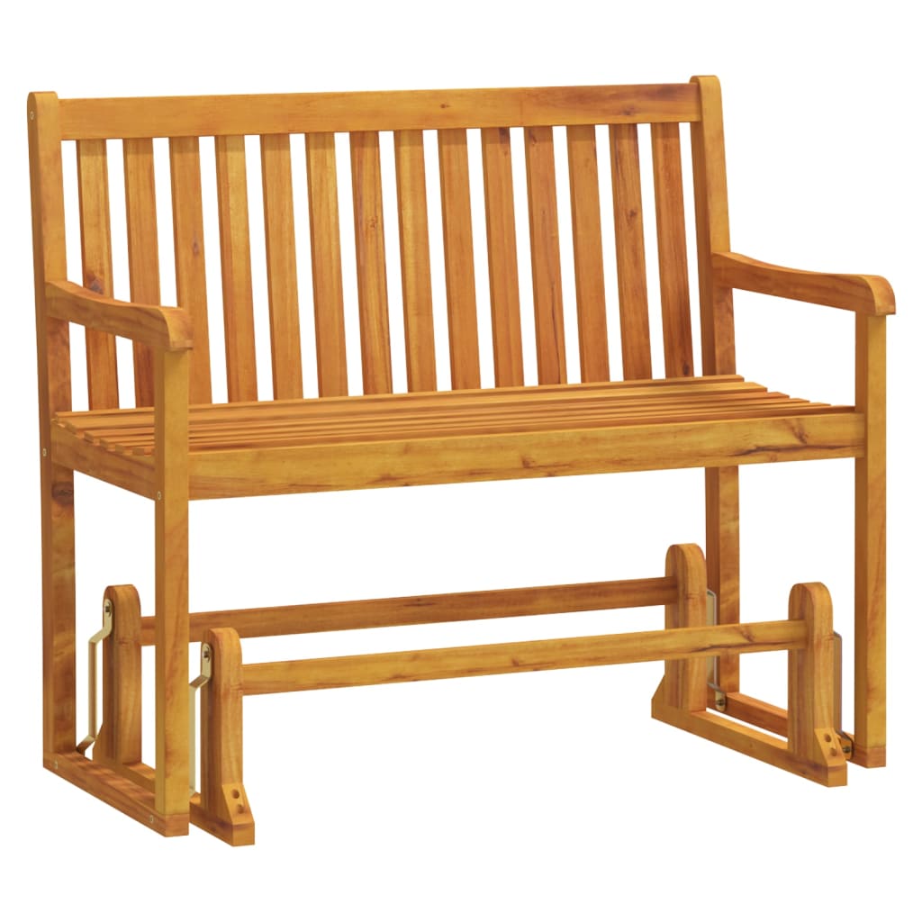 Banco balancín Tórtola madera maciza de acacia 97x110x58,5 cm fondo blanco