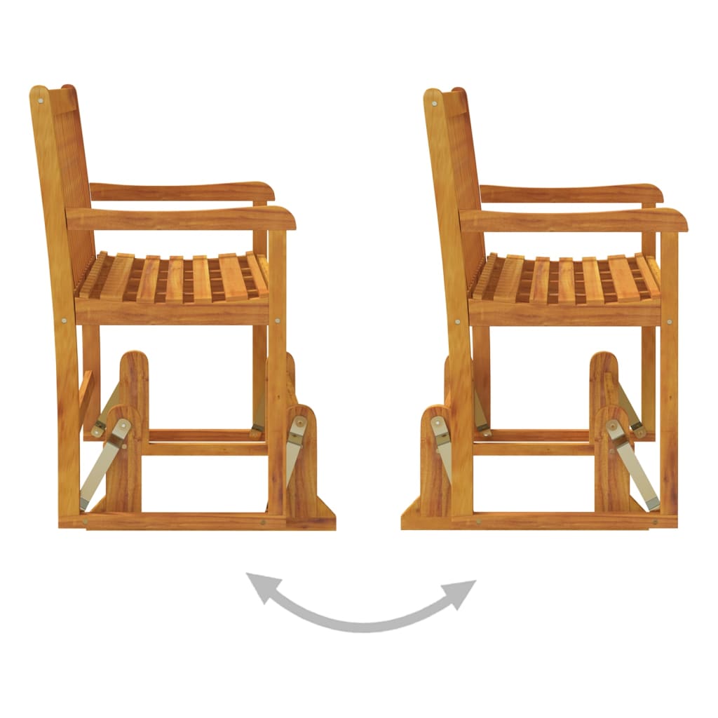 Banco balancín Tórtola madera maciza de acacia 97x110x58,5 cm