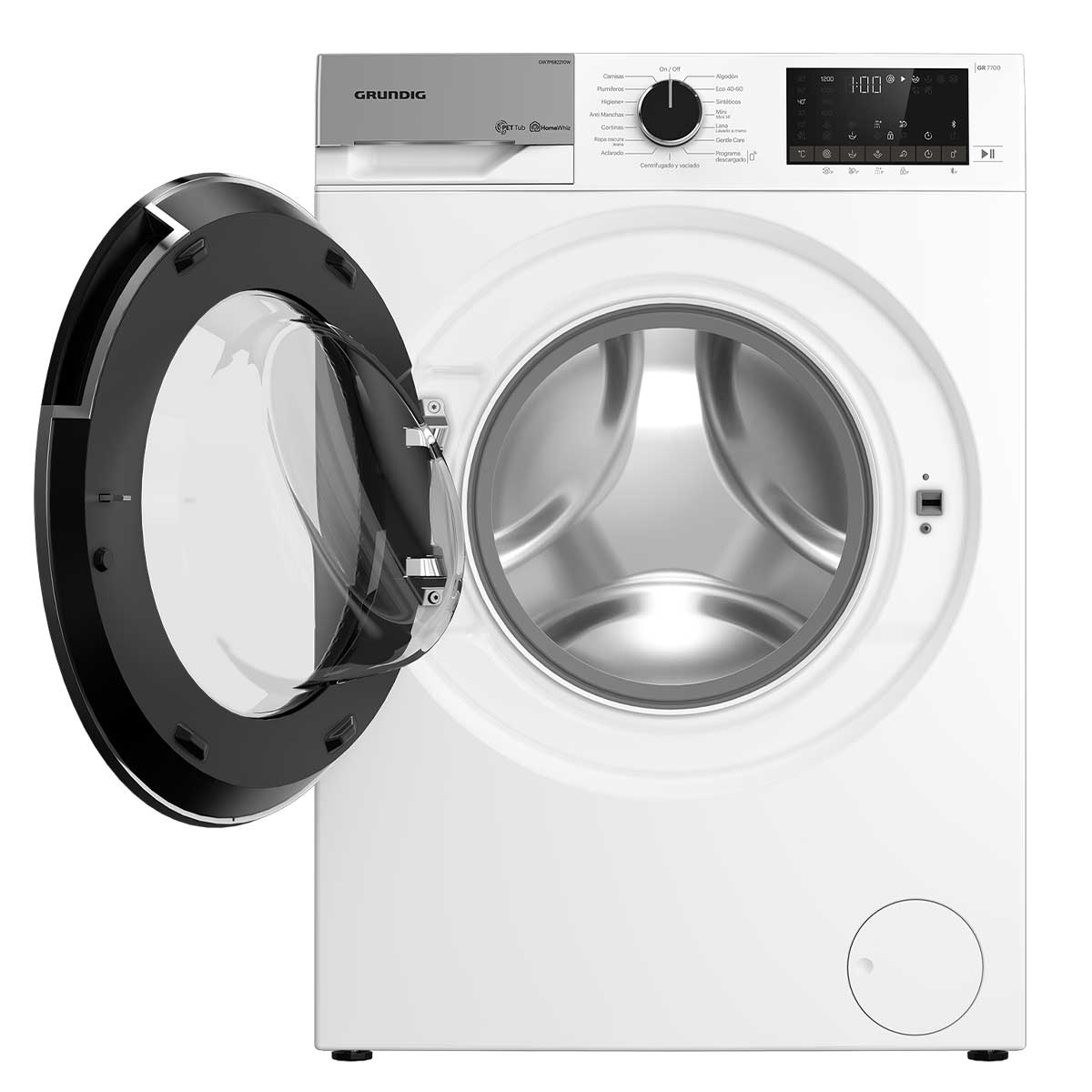 Lavadora Grundig GW7P6104210W 10kg 1400 rpm Eco Inverter Bluetooth B blanco 84 cm 2