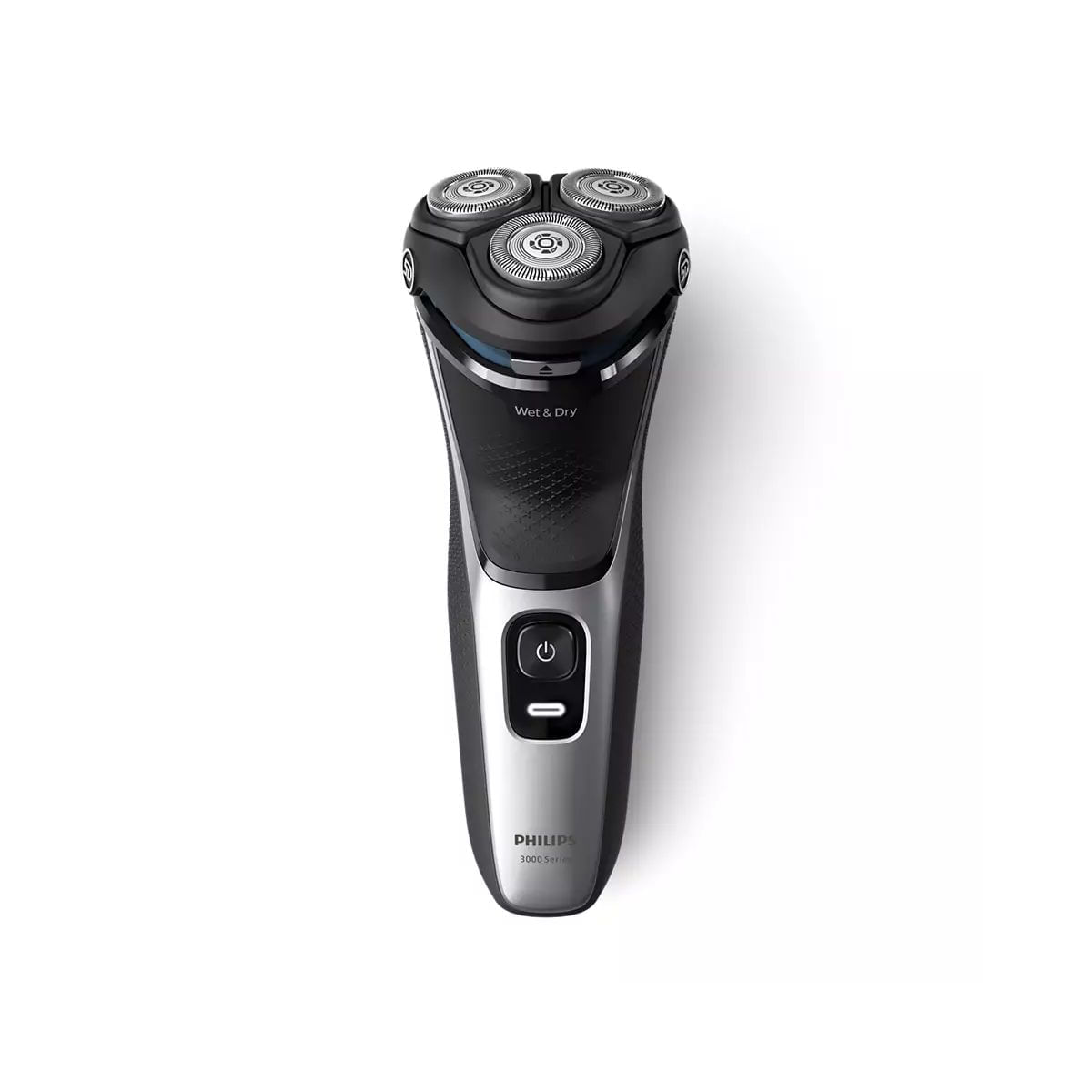 Afeitadora-Philips-S3143-00-recargable-3-cabezales-negro-fondo-blanco
