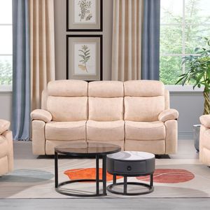 Sofá relax Memphis Deluxe 3 plazas apertura manual 102x206x96 cm