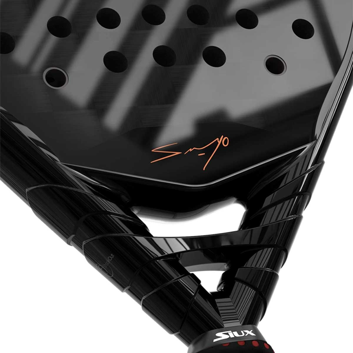 Pala-de-padel-SG-Copper-Edition-Siux-nucleo-Black-Eva-negro-detalle-material