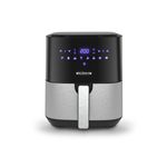 Freidora-de-aire-Kuken-39957-1500W-5L-negro-Ø21x27-cm-fondo-blanco