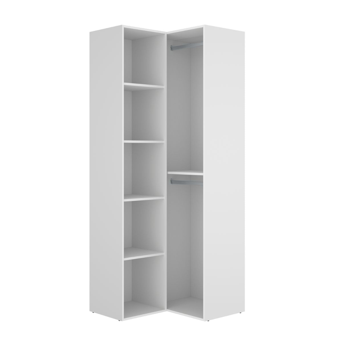 Armario-vestidor-Suit-rinconero-reversible-2-barras---4-estantes-blanco-205x845x845-cm-fondo-blanco