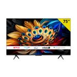 Televisor Smart TV TCL 75C655 4K UHD 75’’ QLED Google TV F negro