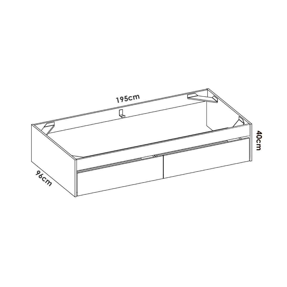 Aro-de-cama-Lago-con-2-cajones-natural-40x96x195-cm-medidas