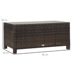 Mesa auxiliar Lotak Outsunny para exterior marrón 39x85x50 cm
