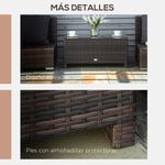 Mesa auxiliar Lotak Outsunny para exterior marrón 39x85x50 cm