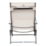 Tumbona Taití Outsunny repaldo ajustable 7 niveles beige 100,5x137x63,5 cm