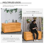 Baúl Phiar Outsunny exterior natural 60x127x56 cm