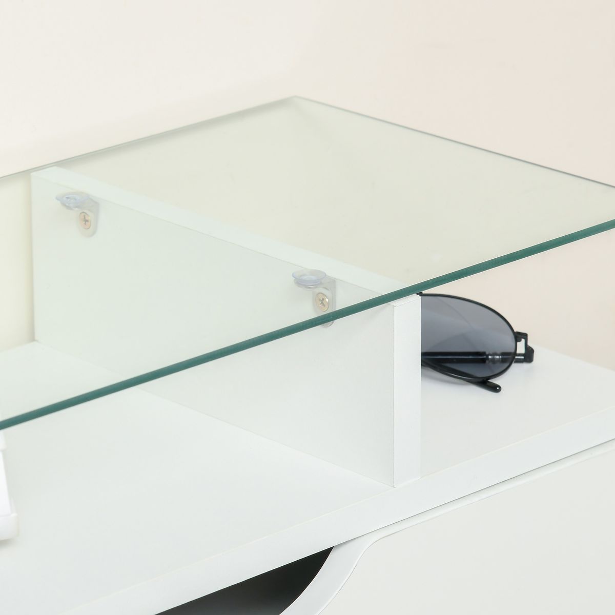 Zapatero Nordic Homcom 2 puertas con cajón blanco 96x89x23 cm