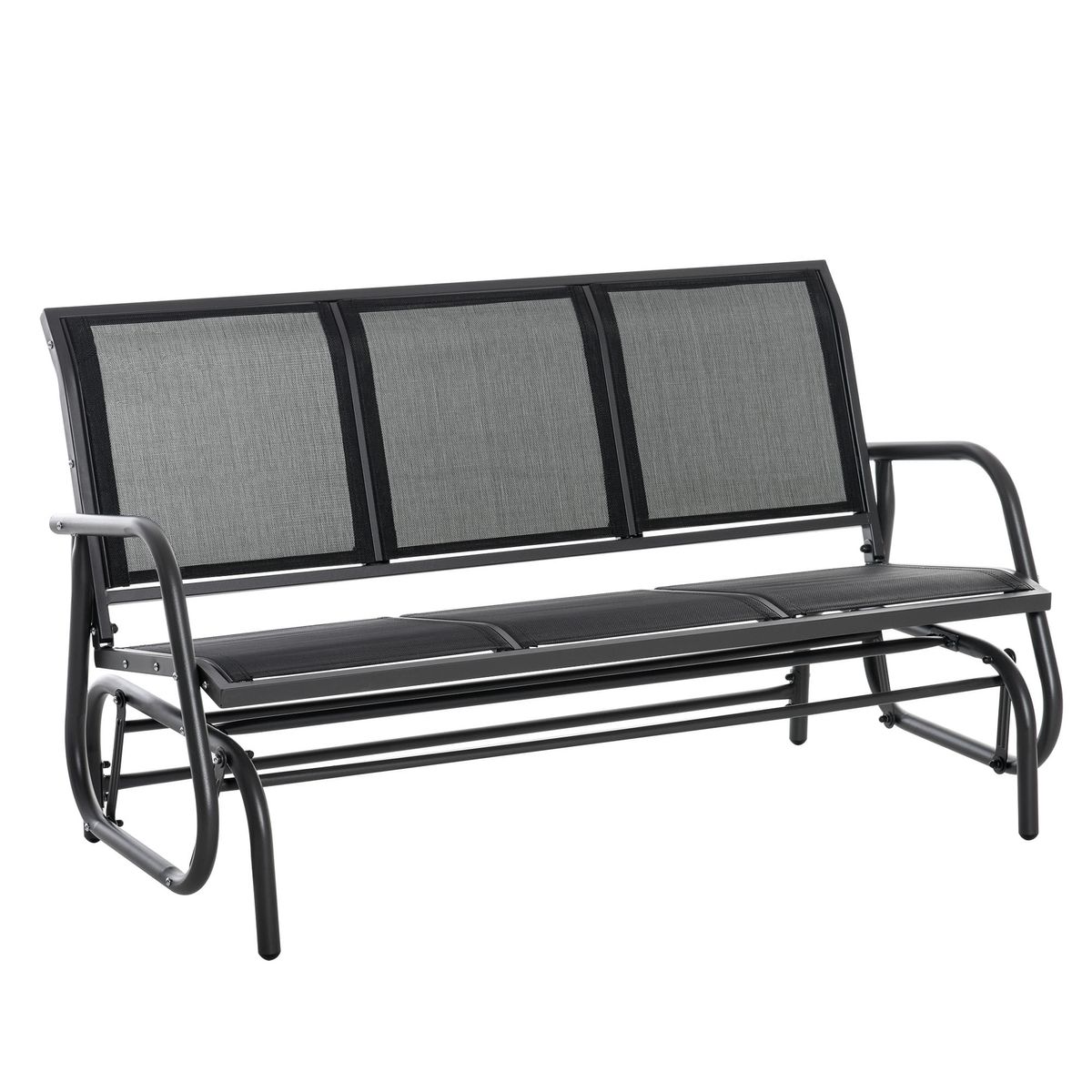 Banco-balancin-Calm-Outsunny-3-plazas-negro-85x147x75-cm