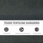 Banco balancín Calm Outsunny 3 plazas negro 85x147x75 cm