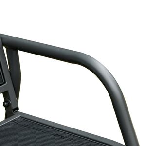 Banco balancín Calm Outsunny 3 plazas negro 85x147x75 cm