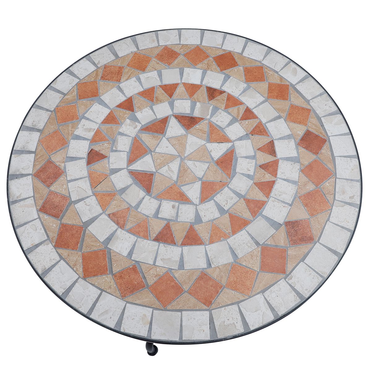 Mesa de jardín Mosaico Outsunny Ø60x71 cm