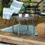 Mesa auxiliar de exterior Puma Outsunny gris 44x45x45 cm animada