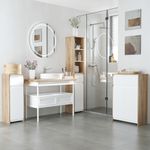Armario-de-baño-Yuli-Kleankin-con-2-estantes-natural-blanco-90x326x30-cm
