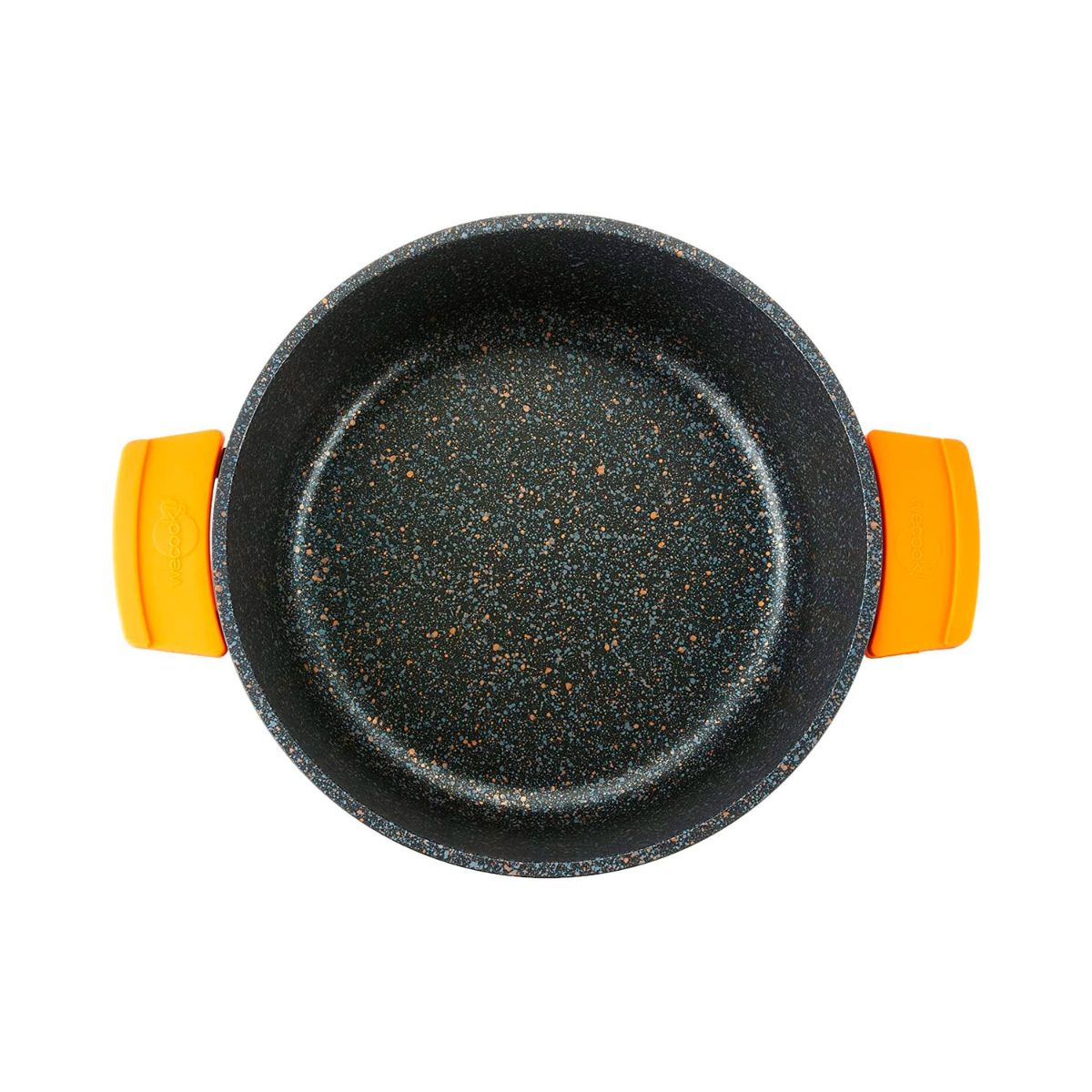Cazuela-alta-induccion-Wecook-Ecochef-aluminio-fundido-negro-Ø28-cm-fondo-blanco