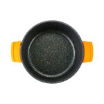 Cazuela-alta-induccion-Wecook-Ecochef-aluminio-fundido-negro-Ø28-cm-fondo-blanco