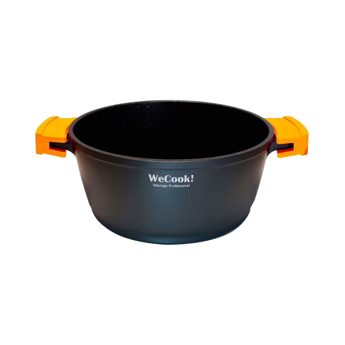 Cazuela-alta-induccion-Wecook-Ecochef-aluminio-fundido-negro-Ø28-cm-sin-tapa