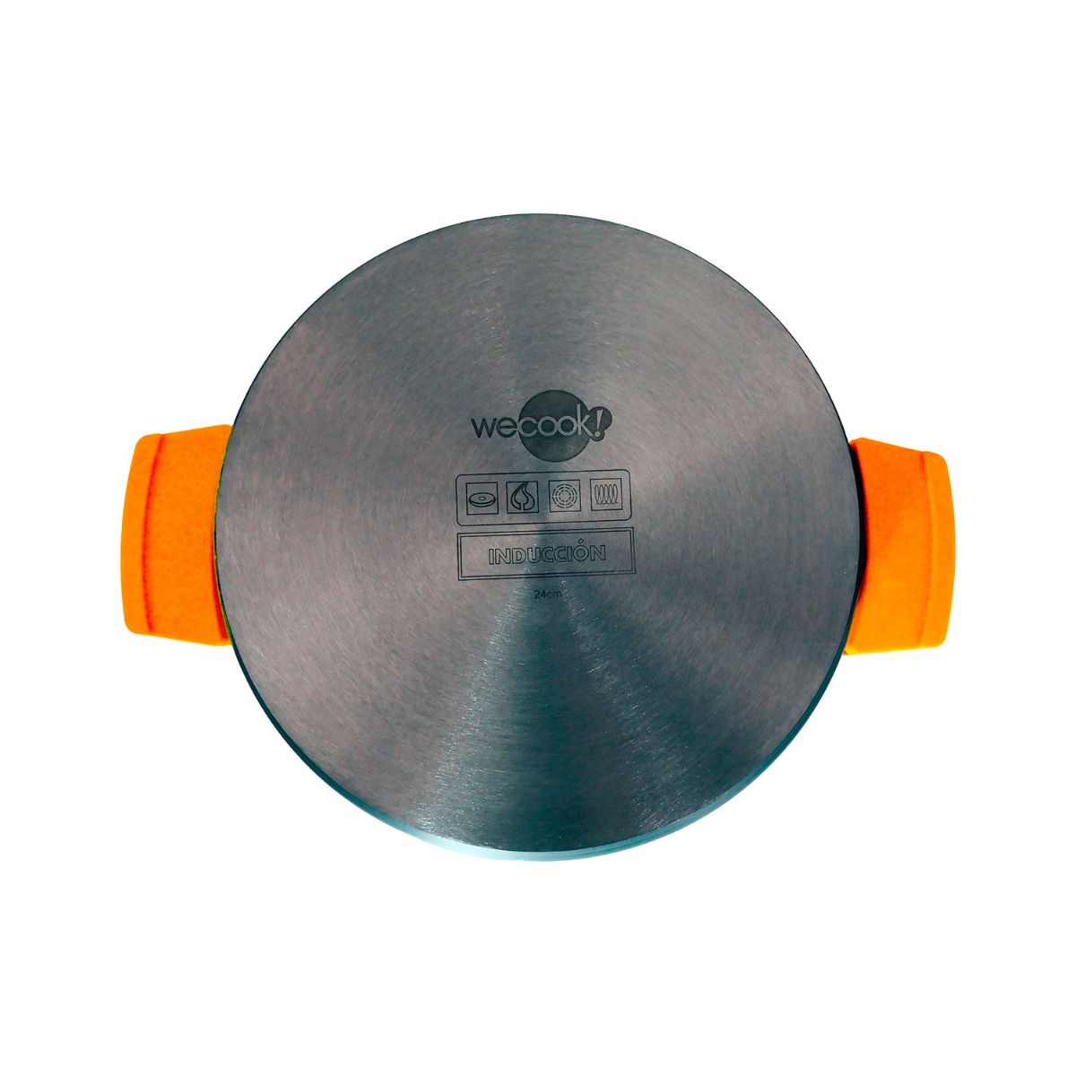 Cazuela-alta-induccion-Wecook-Ecochef-aluminio-fundido-negro-Ø28-cm-base