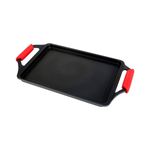 Bandeja-asadora-Wecook-Ecostone-induccion-aluminio-fundido-negro-rojo-43x25-cm-fondo-blanco