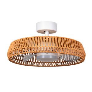 Ventilador de techo Belat 7022WR Universal Blue 55W diseño de tulipa natural Ø60 cm