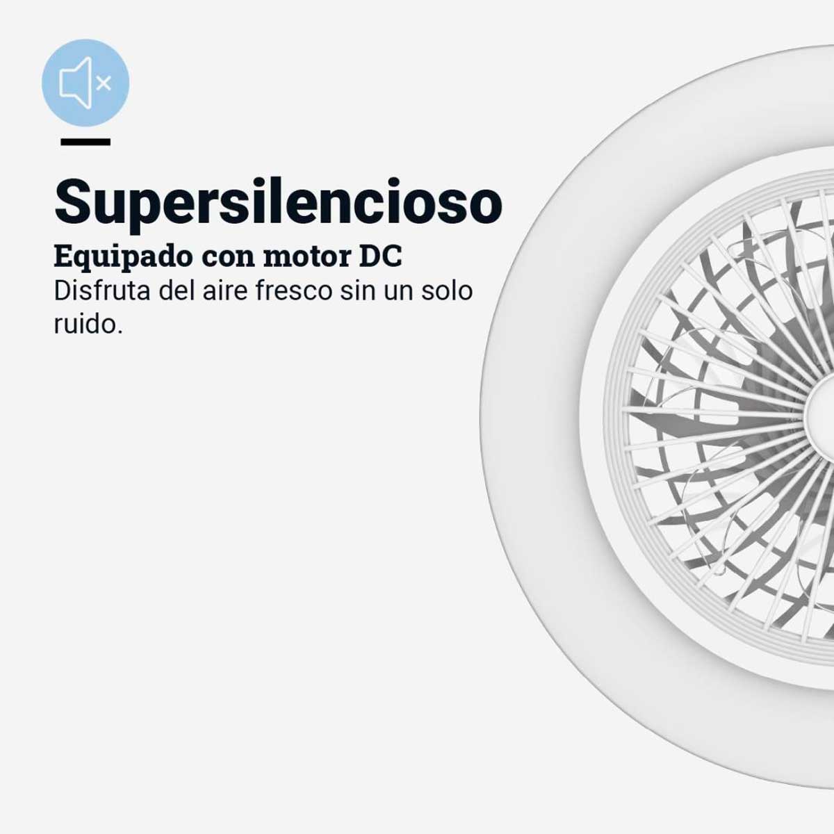 Ventilador de techo Kona 7050W Universal Blue 25W control WiFi blanco Ø49 cm 3