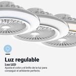 Ventilador de techo Kona 7050W Universal Blue 25W control WiFi blanco Ø49 cm 4