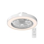 Ventilador-de-techo-Xaloc-36W-aspas-ocultas-mando-a-distancia-blanco-Ø48-cm-fondo-blanco