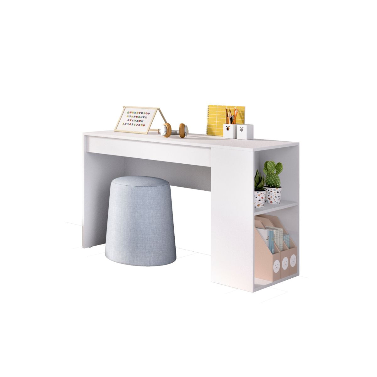 Conjunto-de-dormitorio-Lion-Pack-1-cabecero---mesita---escritorio---armario-natural-blanco-escritorio