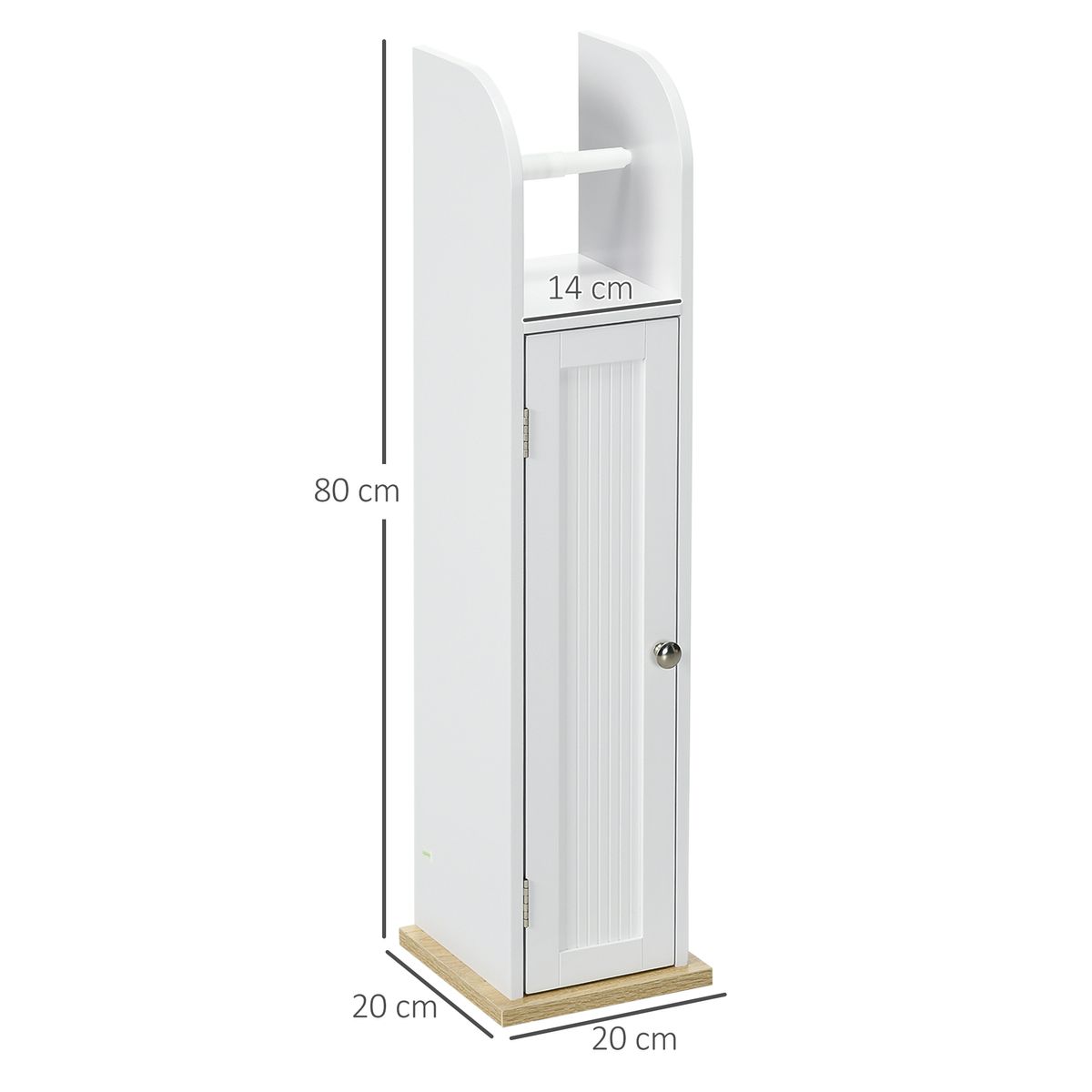 Armario auxiliar Turhe 3 compartimentos blanco 80x20x20 cm