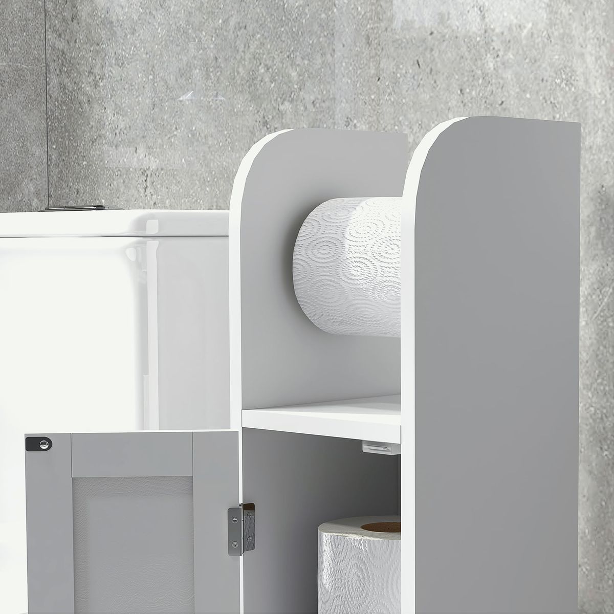 Armario auxiliar Turhe 3 compartimentos blanco 80x20x20 cm