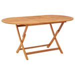 Mesa de jardín Mountain plegable madera de eucalipto 75x160x85 cm