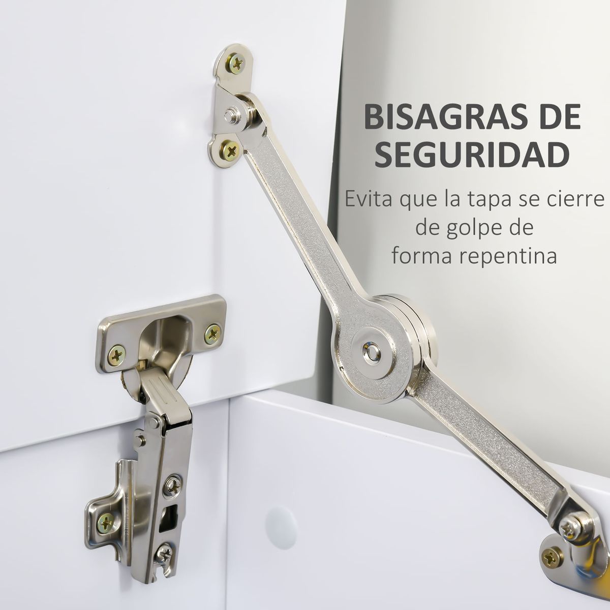 Baúl Tundra Homcom con tapa blanco 40x100x40 cm