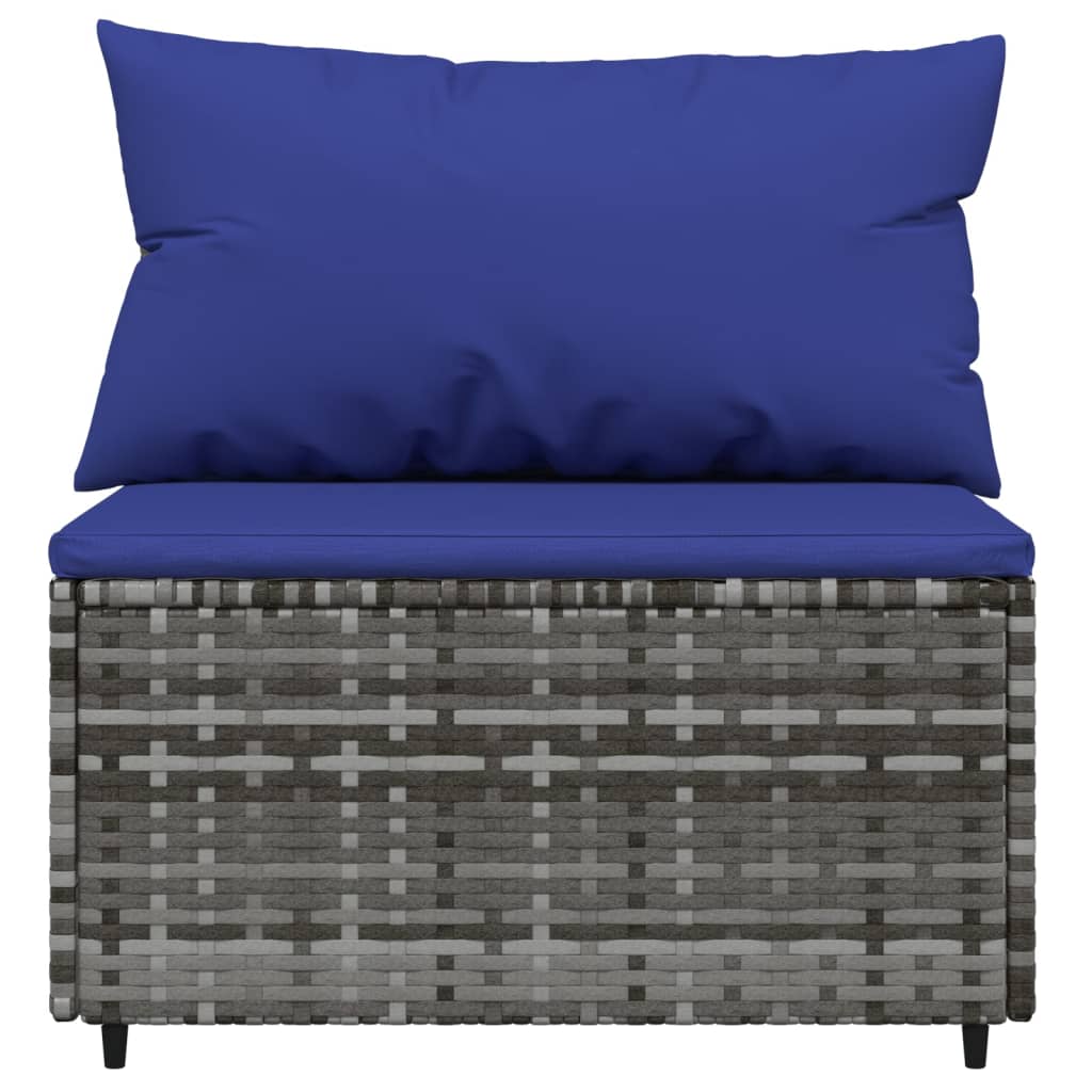Conjunto de jardín Millor 3 piezas gris/azul 57,5x126x126 cm