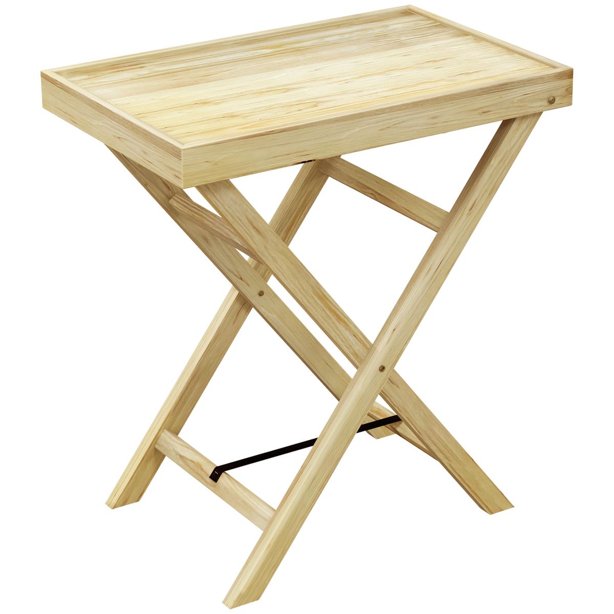 Mesa auxiliar de exterior Segura Outsunny natural 75x68x44 cm