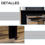 Mesa de jardín Tajo Outsunny 6 personas negro 74x150x90 cm