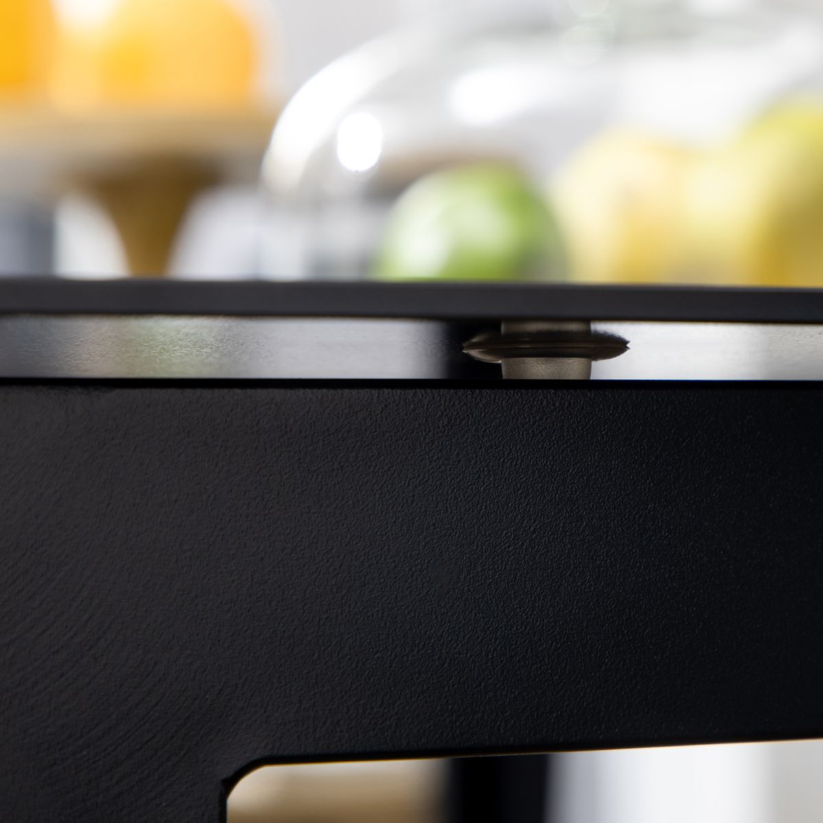 Mesa de jardín Tajo Outsunny 6 personas negro 74x150x90 cm