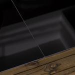 Mesa de jardín Tajo Outsunny 6 personas negro 74x150x90 cm