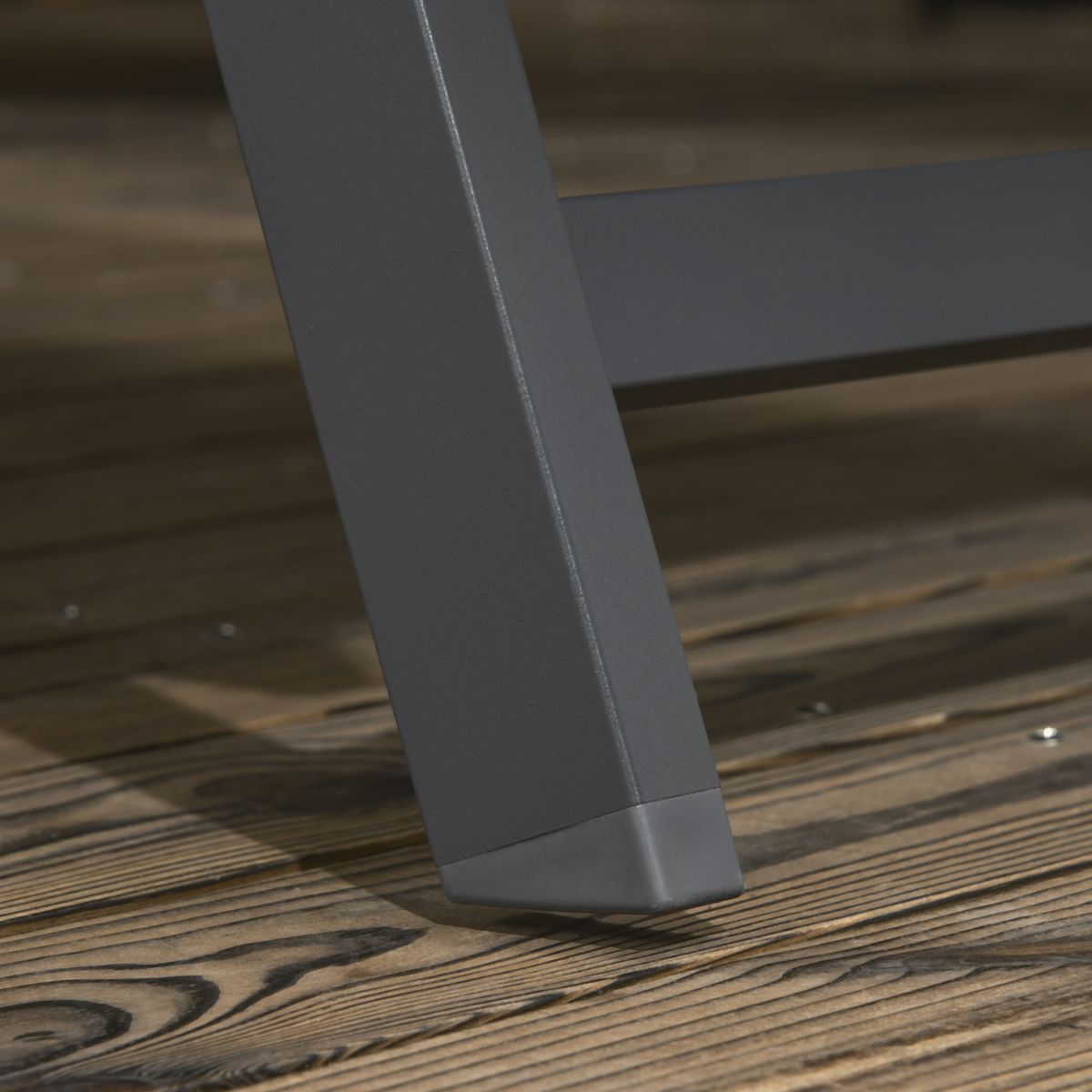 Pack de 2 tumbonas Lucas Outsunny reclinables con ruedas gris oscuro 102x165x66 cm