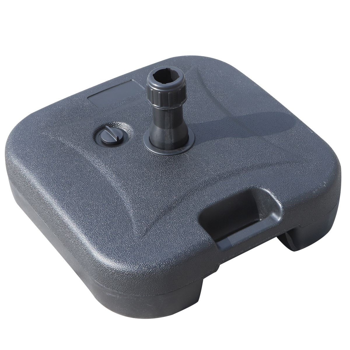 Base de sombrilla Outsunny rellenable negro 26x46x45 cm