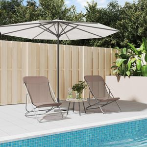 Pack de 2 sillas de exterior plegable ajustable 3 posiciones 83x85x58 cm
