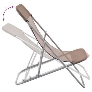 Pack de 2 sillas de exterior plegable ajustable 3 posiciones 83x85x58 cm