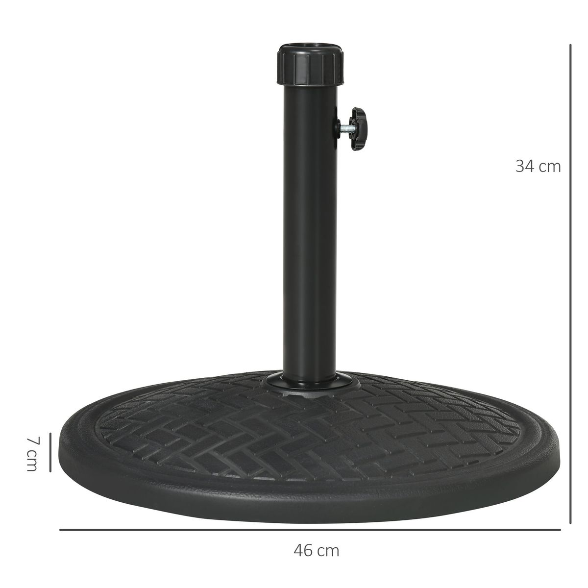 Base de sombrilla Outsunny 32/38 mm negro Ø46x34 cm