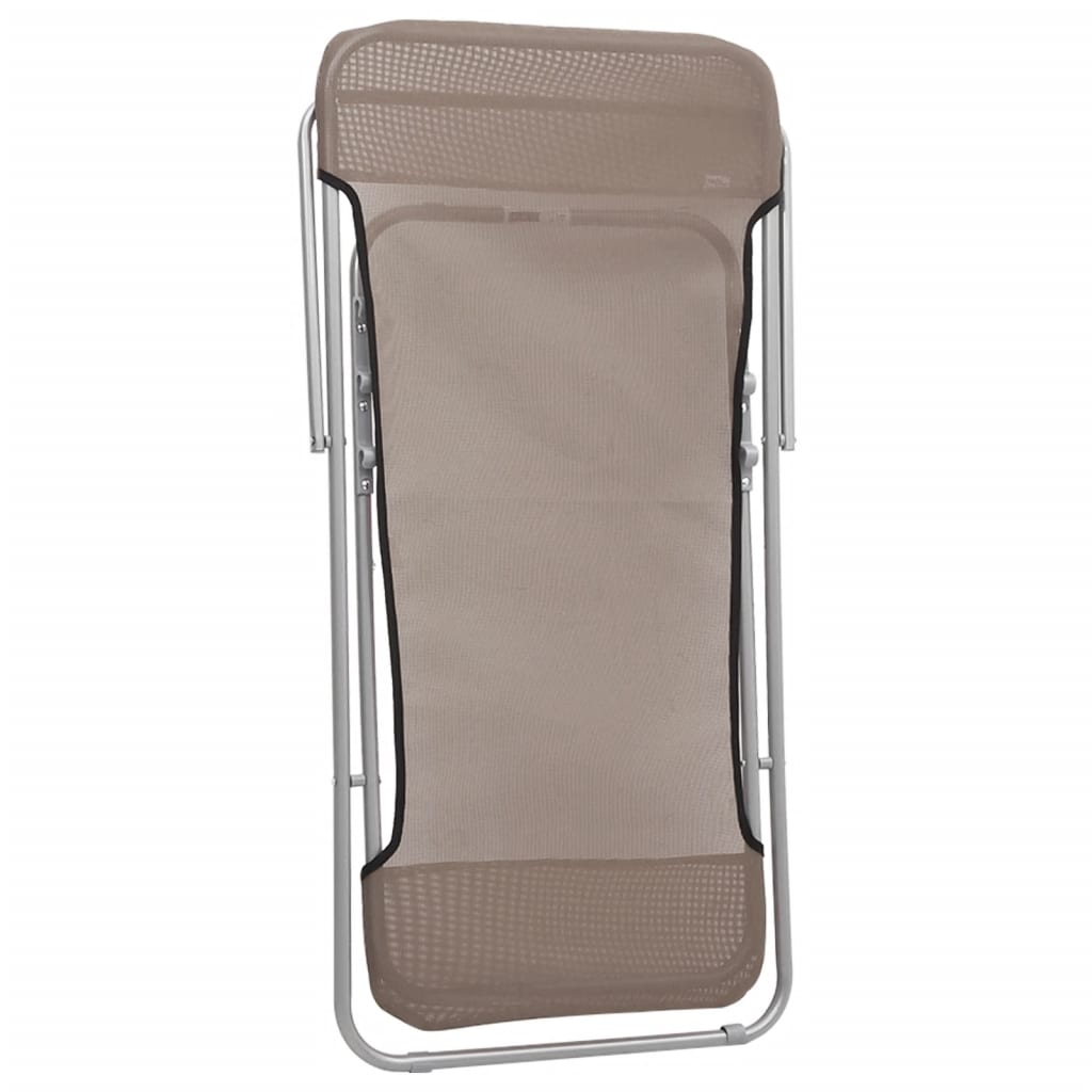Pack de 2 sillas de exterior plegable ajustable 3 posiciones marrón 83x85x58 cm