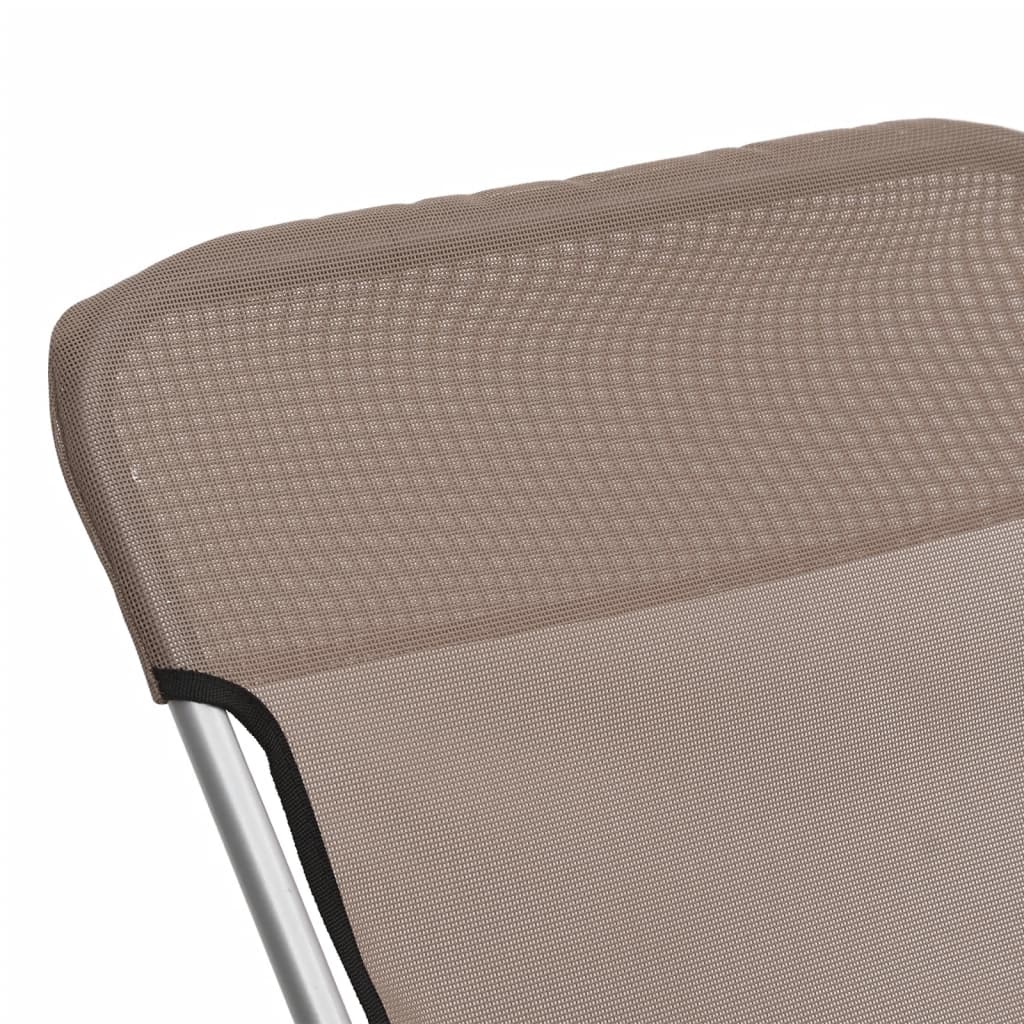 Pack de 2 sillas de exterior plegable ajustable 3 posiciones marrón 83x85x58 cm